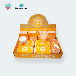 Cajas de comida para llevar Togo desechables para restaurante, soporte para tacos de maíz crujiente <span class=keywords><strong>mexicano</strong></span>, caja de embalaje de catering para llevar - Product Image 2