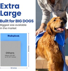 超吸収性PVA犬用バスタオル犬用クイックドライマルチカラーペットグルーミングタオル - Product Image 5