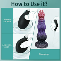 Consolador de silicona con nudo de perro Animal monstruo de fantasía con ventosa fuerte, Juguetes sexuales para adultos para mujeres y hombres, consolador Anal con chorro