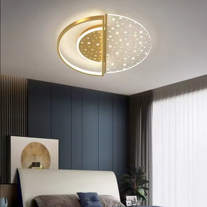 Luminaires décoratifs de salon forme ronde Led plafonnier acrylique ultra mince pour chambre à coucher - Product Image 4