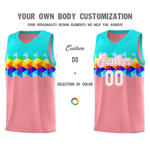 <span class=keywords><strong>Ensemble</strong></span> <span class=keywords><strong>de</strong></span> basketball imprimé respirant grande taille, personnalisé, arc-en-ciel turquoise et rose Messi, haute qualité, vente en gros, pas cher - Product Image 5