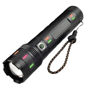 New Laser <b>Led</b> <b>Flashlight</b> 12W Rechargeable Type C Zoomable Outdoor White Light Aluminum Alloy - Product Image 2
