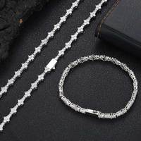 Cadena de Tenis NUOYA de 6.5mm con Diamantes VVS en Forma de Flor, Joyería Hip Hop, Plata de Ley 925, Collar de Cadena de Tenis con Moissanita
