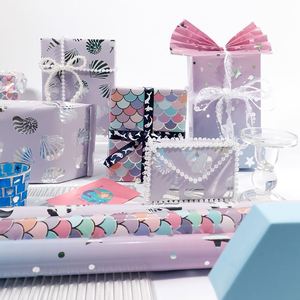 Wholesale Disposable Virgin 80g Birthday Metallic Art <b>Paper</b> <b>Tissue</b> 43*300cm Gift Luxury Custom Packaging <b>Wrapping</b> <b>Paper</b> Roll - Product Image 4