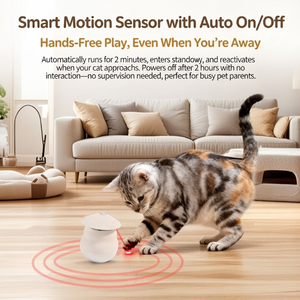 Sensore di Movimento Intelligente 360 °   Giocattolo Interattivo per Gatti e Cani con <span class=keywords><strong>Laser</strong></span> Casuale, Ricaricabile Tramite USB-C, con Base Autoraddrizzante - Product Image 4