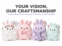 Pochette cosmétique en peluche personnalisée Chubby Bunny OEM ODM, sac à maquillage portable en peluche lapin mignon, organiseur de rouge à lèvres, sac en peluche personnalisé