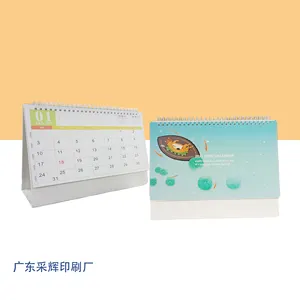 Custom made printing Coil binding creative table desk calendar handmade paper calendars