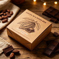 Boîte pliante en papier kraft personnalisée pour chocolats et confiseries