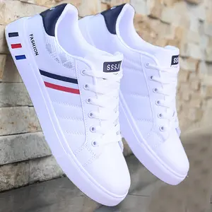 Spring New Casual Shoes Extra Large 47 Men's Board Trend Breathable Small White Sports Low cut middle top shoes