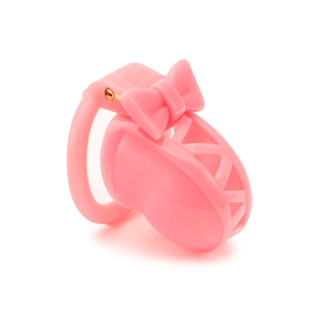 กรงสำหรับผู้ชายท่อปัสสาวะมีรูพรุนสีขาวและชมพูแหวนติดโบว์อวัยวะเพศชายล็อคองคชาตเกย์แหวนสี่ขนาดผลิตภัณฑ์ที่เร้าอารมณ์สำหรับผู้ใหญ่ - Product Image 6