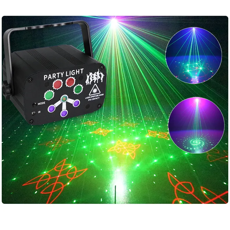 YSH DJ beam lights equipment mini 8 hole projector stage lighting effect decoration sound UV for club disco laser light