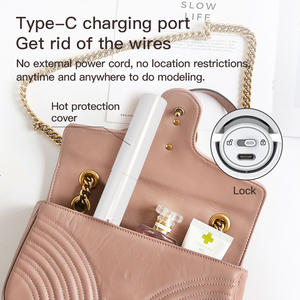 2024 Tiktok nouveau Design <span class=keywords><strong>sans</strong></span> <span class=keywords><strong>fil</strong></span> Mini voyage USB Rechargeable fer <span class=keywords><strong>plat</strong></span> 2 en 1 lisseur et bigoudi - Product Image 5