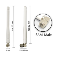 Antenne externe à gain élevé avec logo personnalisé, vente en gros, 4G 5G GSM LTE double fréquence 800-900 MHz 1710-2700 MHz, câble SMA mâle 154 mm