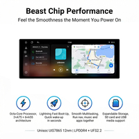LODARK N5Pro 12.3" QLED Frame Android 14 GPS Nav, UIS7865 12nm Octa Core, 4G LTE 5G WiFi BT5.0 DSP EQ de 36 Bandas Alta Definición