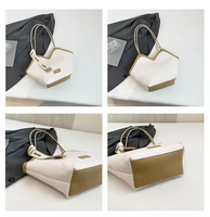 Nouveau Sac à Main de Luxe Personnalisé en Cuir PU pour Femme, Sac Fourre-Tout Tissé de Créateur pour Dames