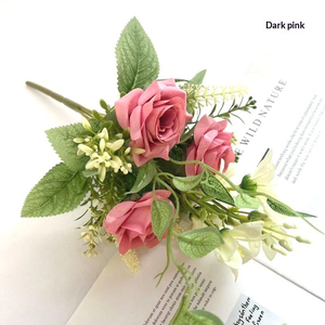 Nuevo Ramo de Rosas Artificiales de Alta Calidad para Boda, Decoración del Día de los Inocentes, Ramo de Rosas de Seda al por Mayor, Decoración del Hogar - Product Image 5