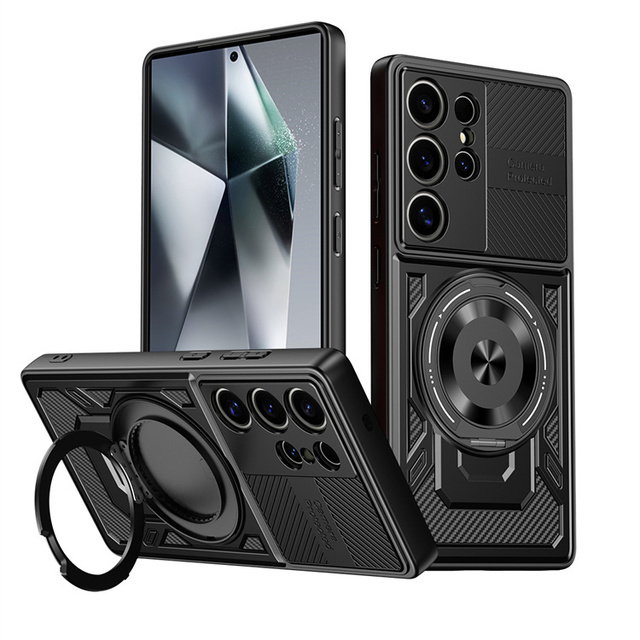 Rotate Magnetic Ring Holder Shockproof 2 in 1 Phone Case Wireless Charging Cover for Samsung Galaxy M36 M06 F06