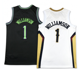 Camiseta de baloncesto de los New Orleans Pelicans, Williamson 1, unisex, sin mangas, tela de malla transpirable, camiseta de baloncesto con estampado personalizado - Product Image 1