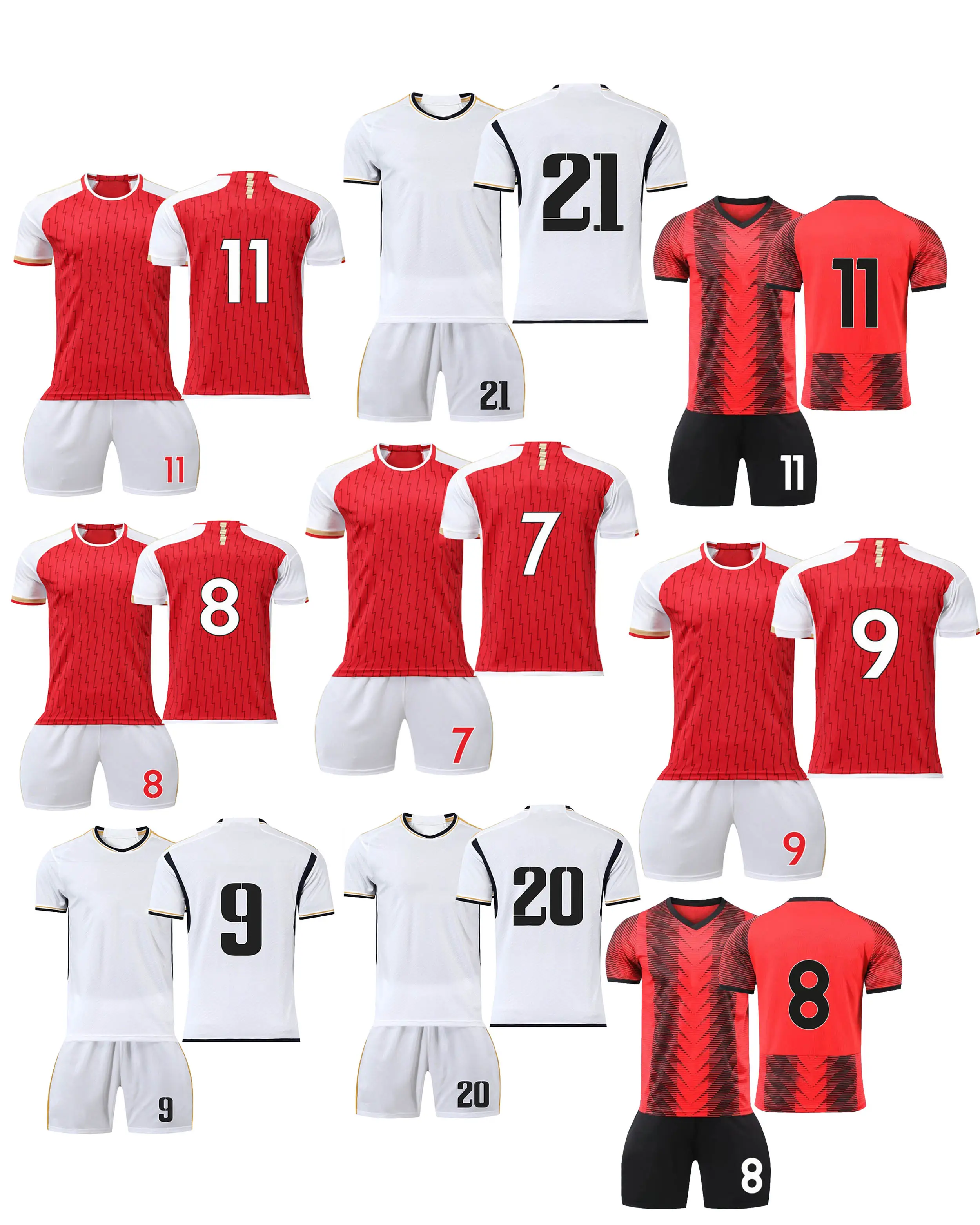 24-25 Wholesale of new football uniforms adult and children's sets multiple styles of football tops in stock direct sales