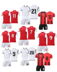 24-25 새로운 축구 유니폼 도매 성인과 어린이 세트 축구 상판의 여러 스타일 재고 직접 판매