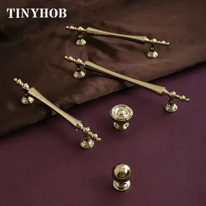 Tinyhob New BRIGHT vàng brass tủ xử lý tủ quần áo kéo tủ cửa Knob phụ kiện nhà bếp <span class=keywords><strong>Retro</strong></span> đồ nội thất phần cứng - Product Image 2