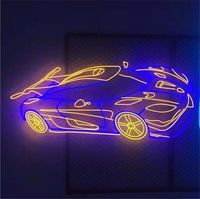 Enseigne néon personnalisée pour logo de marque automobile, enseigne lumineuse LED personnalisée, enseigne éclairée, lumière LED à faible consommation, décoration pour garage automobile et affichage commercial