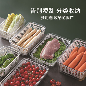 Fruit <b>Storage</b> <b>Box</b> Rectangle With Lid Freezable Refrigerator Organizer Transparent Plastic <b>Drawer</b> Style - Product Image 3