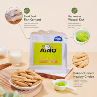 Galletas de Queso Aimo, Sabor Salado, Crujientes, Bajas en Sal, 90g, Listas para Servir en 9 Meses, Venta al Por Mayor