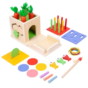 2023 뜨거운 판매 어린이 학습 게임 교육 몬테소리 나무 장난감 학습을위한 아이