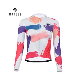 Mcycle Wholesale Pro Team Cycling Wear Clothing OEM Women's Slim Fit Urban Bicycle Bike Jersey長袖サイクリングジャージー