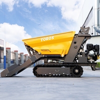 Mini-dumper tout-terrain autochargeur de 500 kg, mini-chariot à moteur autochargeur, mini-dumper hydraulique à chenilles, fournisseur chinois