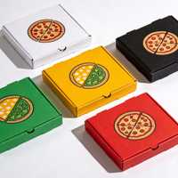 Boîtes à pizza personnalisées en gros, contenants alimentaires en carton ondulé pour la livraison à emporter, les pizzerias, les restaurants et la restauration