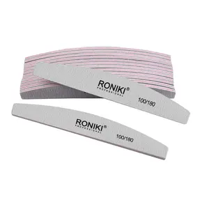 RONIKI-limas desechables de doble cara para el cuidado de las uñas, profesionales, personalizadas, con logotipo personalizado, 100/180