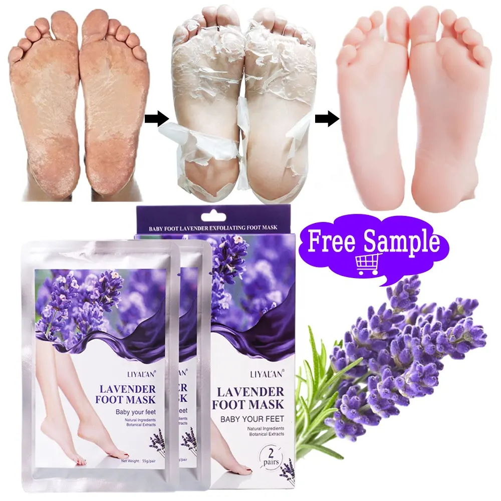 Natural Foot Peeling Skin Care Peel Mask Lavender Feet Mask Moisturizing Footmask Exfoliating Foot Mask