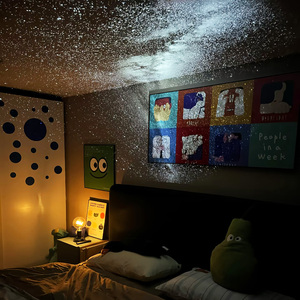 Projecteur d'étoiles LED USB coloré, mini, moderne, à rotation automatique, télécommandé, pour décoration de salon, cadeau pour enfants, éclairage photographique - Product Image 3