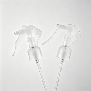 Flacone Spray Vuoto in Plastica Verde Scuro Ambrato con Spalla Obliqua e Pompetta Spray a Pressione, 100ml 150ml 200ml 500ml - Product Image 4