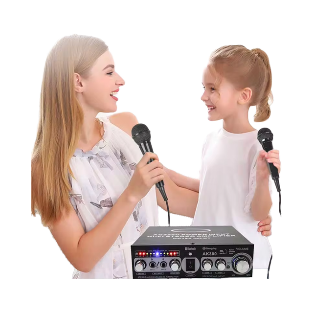 Hot AK-300 USB 2 Channel Street Mixing Amplified Mini Karaoke Amplifier Karaoke for Family