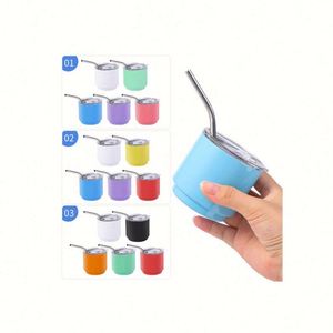Nuevo Diseño de Vasos de Acero Inoxidable, Mini Copa de Vino de 4oz con Asa, Aislamiento al Vacío, Ecológica, Libre de BPA, con Tapa, para Fiestas - Product Image 1