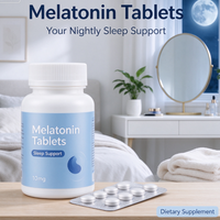 Comprimés de mélatonine 3mg 5mg 10mg, complément alimentaire pour favoriser le sommeil, favorise une relaxation profonde, OEM ODM, étiquette privée, vente en gros, HACCP, HALAL, KOSHER