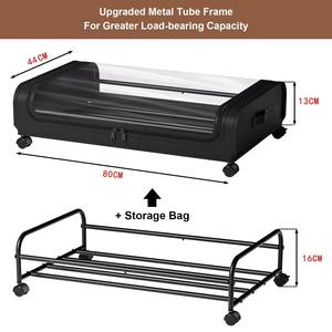 Contenedores de Almacenamiento Extra Grandes Impermeables para Debajo de la Cama con Ruedas, Bolsa de Cama de Tela Oxford No Tejida, Material Metálico - Product Image 3