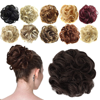 Chignon Scrunchie Ondulé Naturel avec Élastique – Accessoire Cheveux pour Chignon Désordonné ou Queue de Cheval
