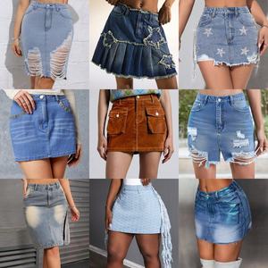 Shorts de mezclilla elásticos rasgados de talla grande para mujer, transpirables, estilo vintage, con estampado de moda para verano, para chicas y damas de talla grande. - Product Image 5