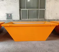 Poubelles de levage de grue industrielle 6 Cbm Australie Poubelles de saut en acier extérieures pour les déchets solides pour les industries de la construction
