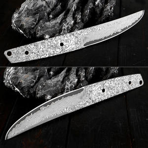 ดรอปชิปปิ้ง Shopify มีดเหล็กดามัสกัสขนาดเล็ก ใบมีดเปล่า ตีขึ้นรูปด้วยมือ คมกริบ พร้อมลับคมแล้ว สำหรับงาน DIY ใบมีดอเนกประสงค์ งานกึ่งสำเร็จรูป - Product Image 5