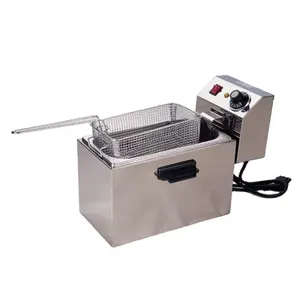 2024 New Design 4 liter Home Used Oil Fryer Electric Commercial Stainless Single Tank Deep Fryer Machine For Fried Chicken Chips