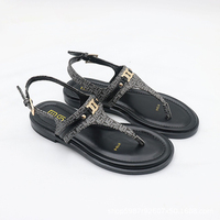 Sandales tongs plates pour femmes grandes tailles Y 36-42, style féminin, bout rond, nouvelle collection.