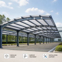Garage pour voiture en structure acier à installation rapide, abri de stockage préfabriqué en acier pour usage résidentiel et commercial
