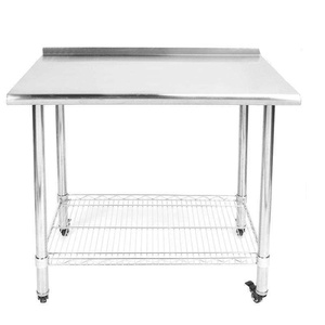 Honglu Usine Directe Vente En Acier Inoxydable Établi Roulettes Réglables NSF Approuvé pour Cuisine Exploitation Hôtels Restaurants - Product Image 6