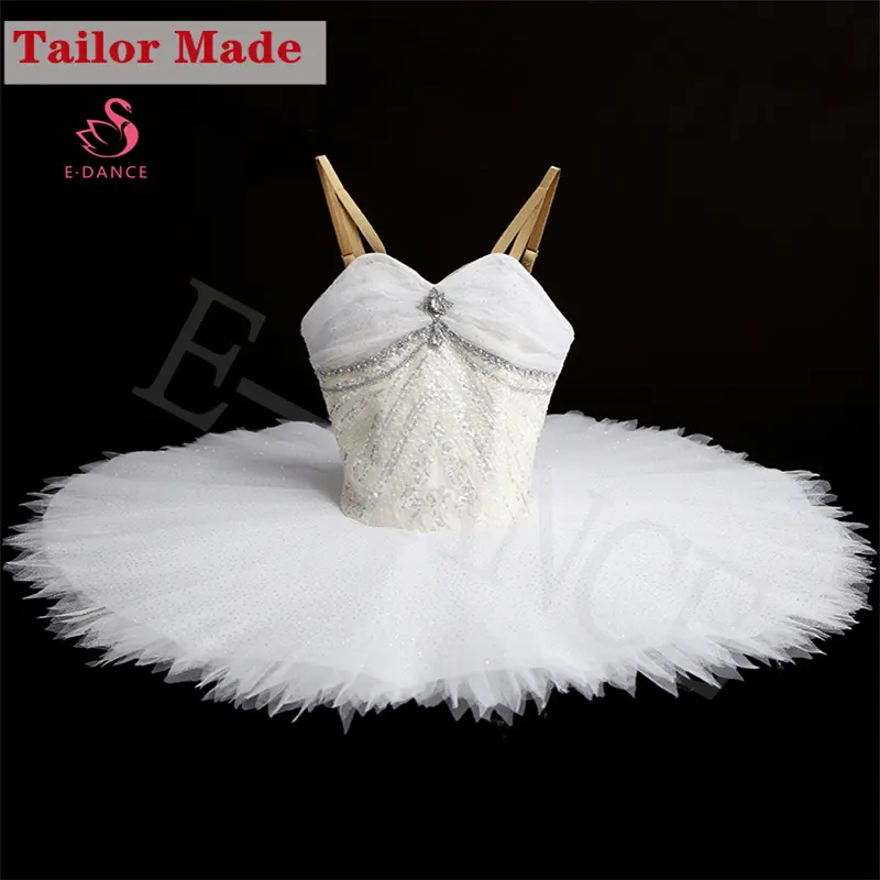 Disfraz de Ballet de La Bayadere para niñas, tutú profesional de bailarina para actuaciones, color blanco, T0244