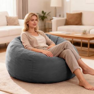 Sillón Puff Moderno 3 en 1 de Terciopelo Holandés para Adultos, Relleno de Espuma Viscoelástica, Reclinable, Convertible, <span class=keywords><strong>Plegable</strong></span>, Colchón Relajante para el Suelo - Product Image 2